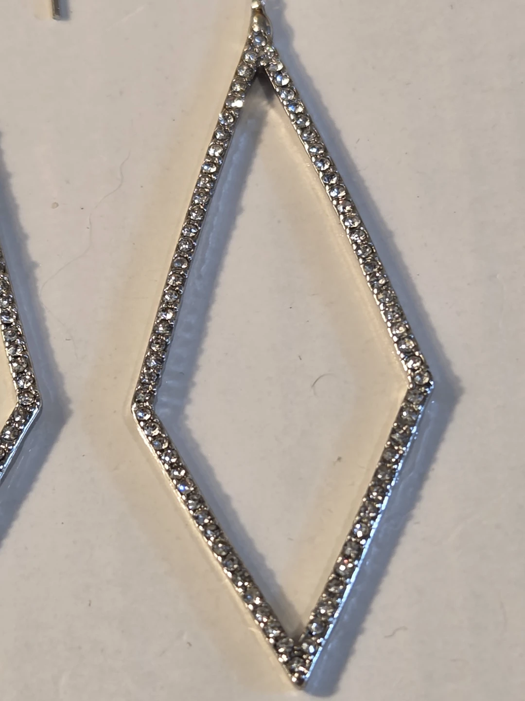 Rhinestone Diamond Drop Earrings and pendant Set - photo 2