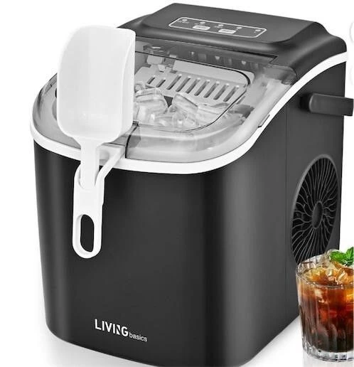 Ecozy / Living Basics Portable Ice Maker - Black