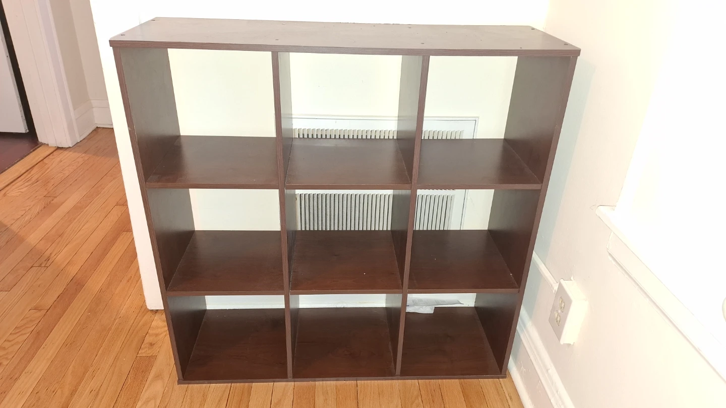 Dark Brown 9-Cube Organizer Shelf