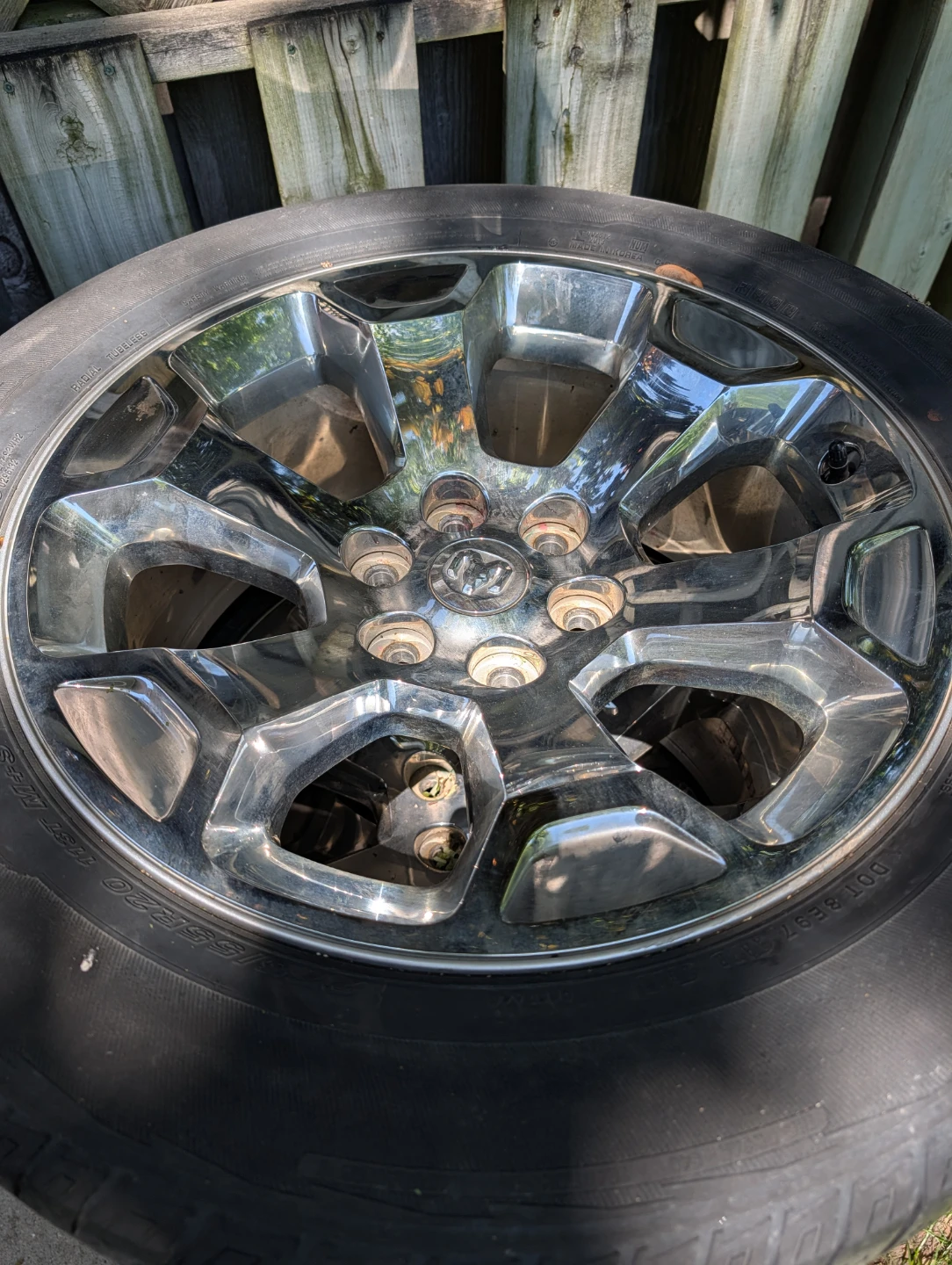 Set of 4 Chrome Wheels and Tires