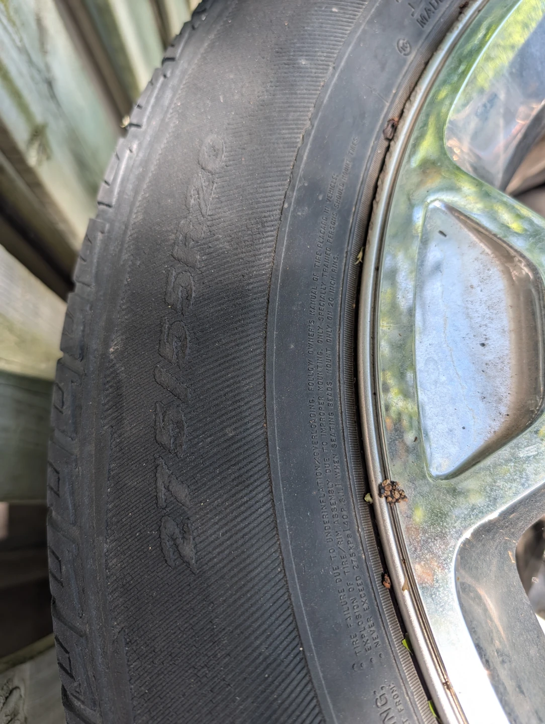 Set of 4 Chrome Wheels and Tires - photo 2
