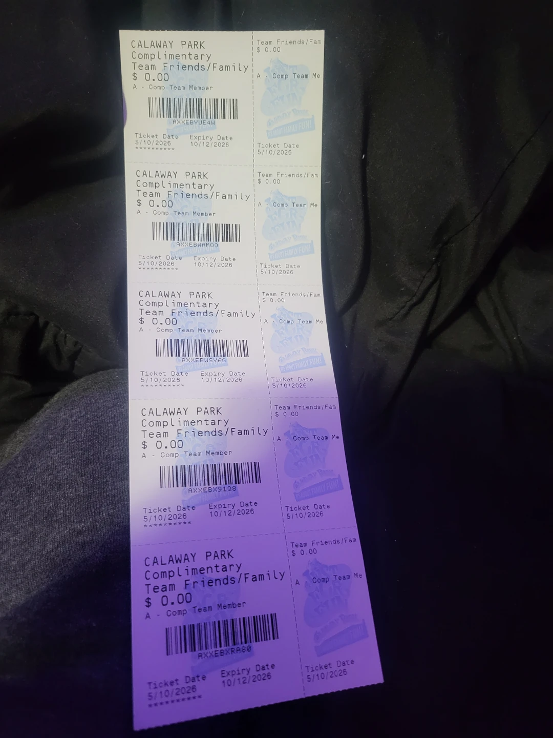Calaway Park tickets (5)