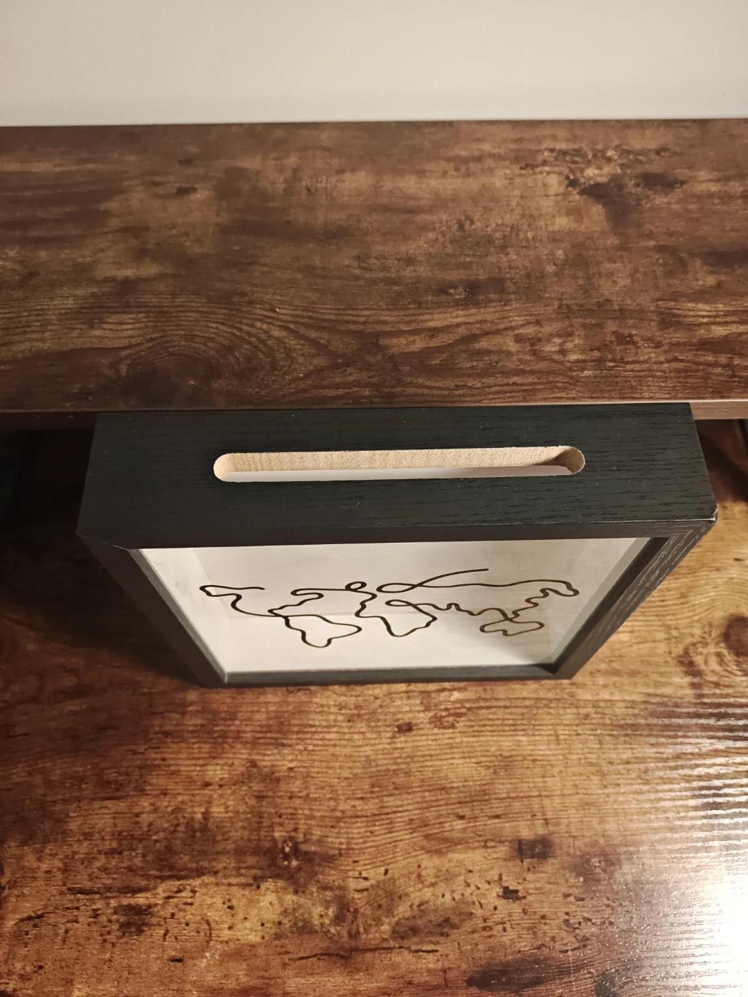 Shadow Box Money Bank with World Map Design - photo 2