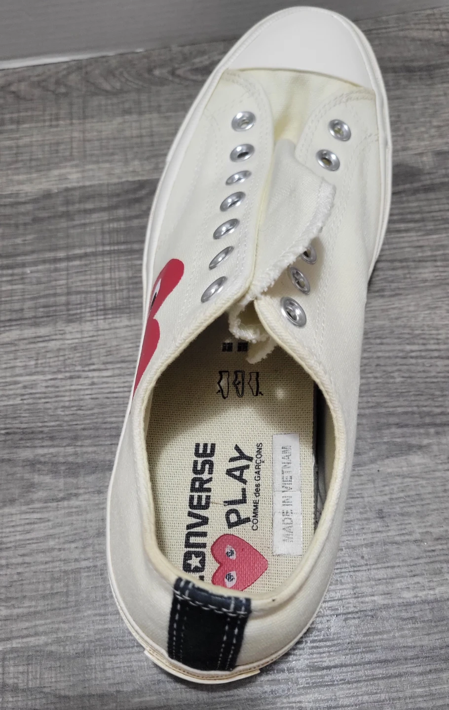 Garçons PLAY x Converse Chuck Taylor All-Star Sneakers Size 10 - photo 4