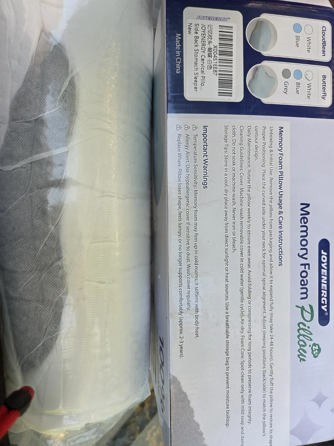 JOVENERGY Memory Foam Cervical Neck Pillow - photo 3