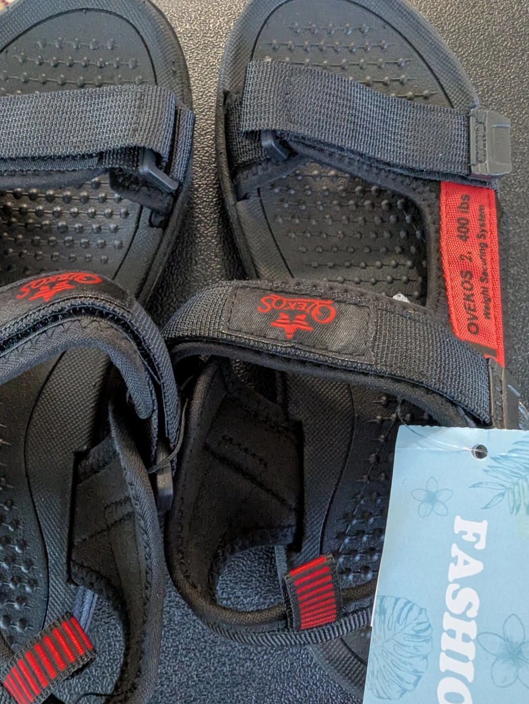 OVEKOS Black Sandals Size 36