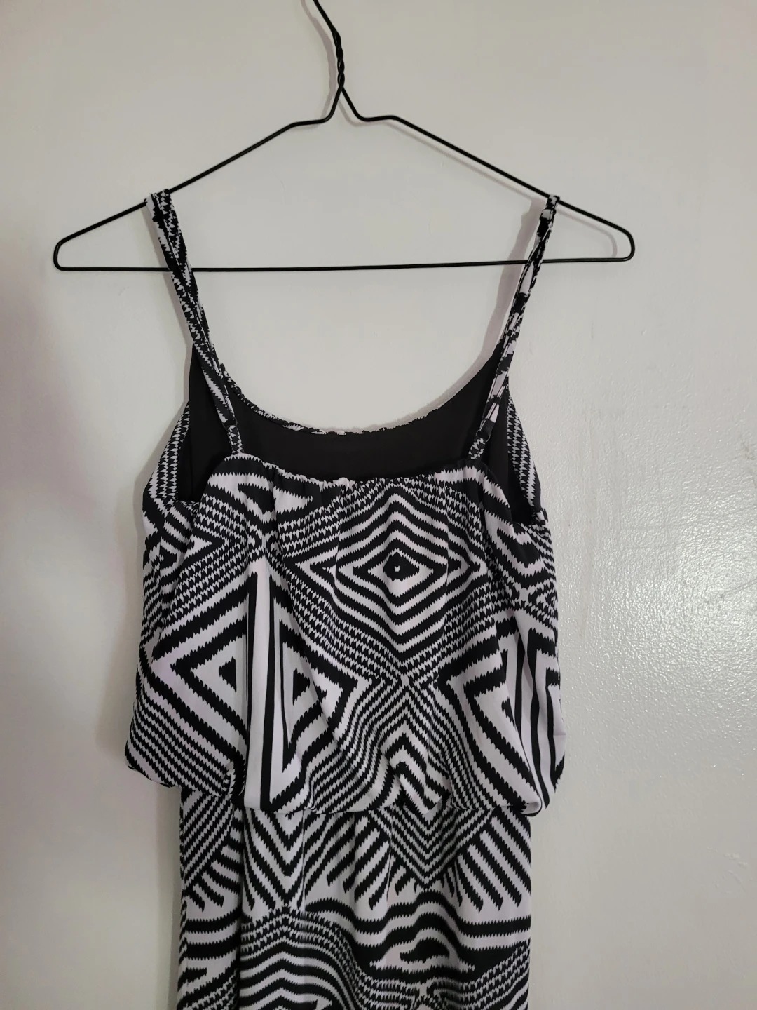 Black and White Geometric Maxi Dress - photo 3