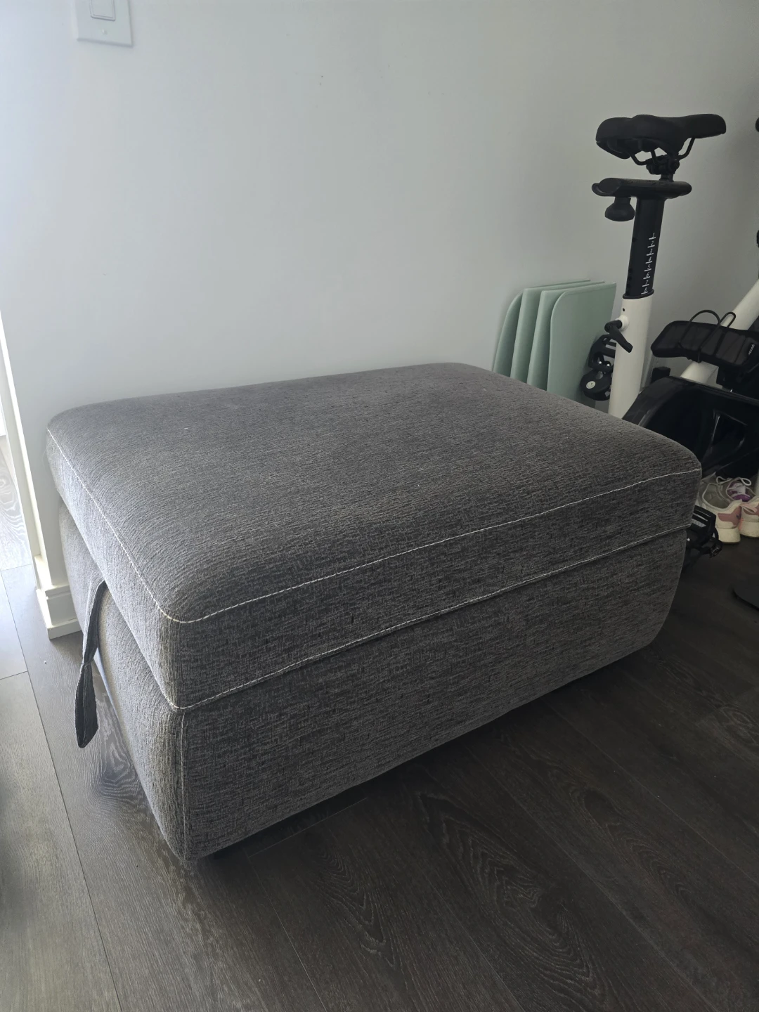 Grey Storage Ottoman