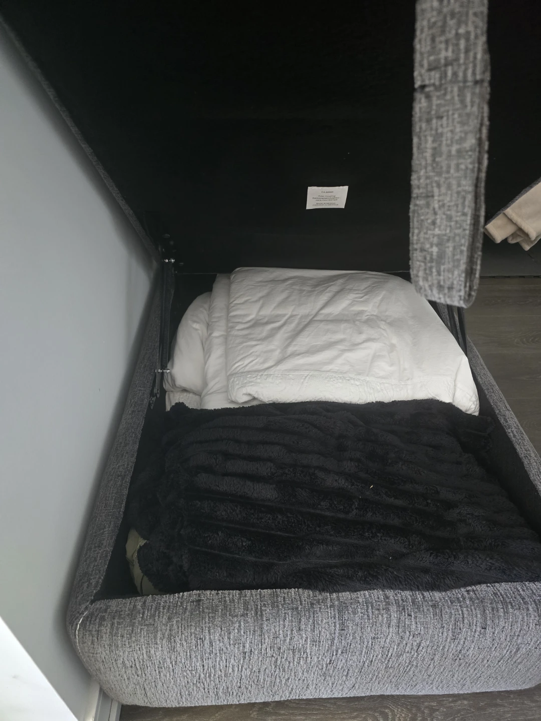 Grey Storage Ottoman - photo 2