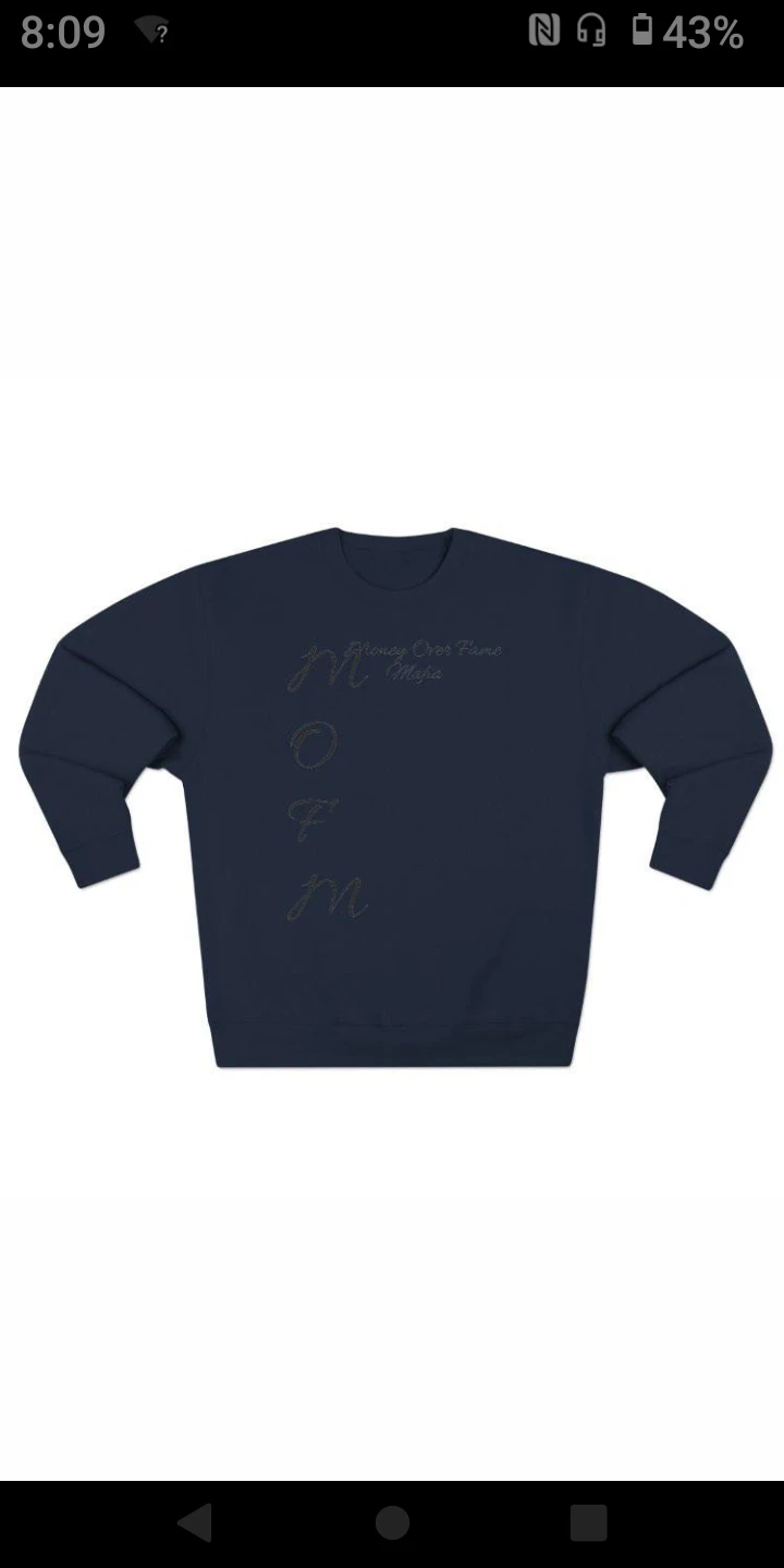 Money Over Fame Mafia Crewneck Sweatshirt