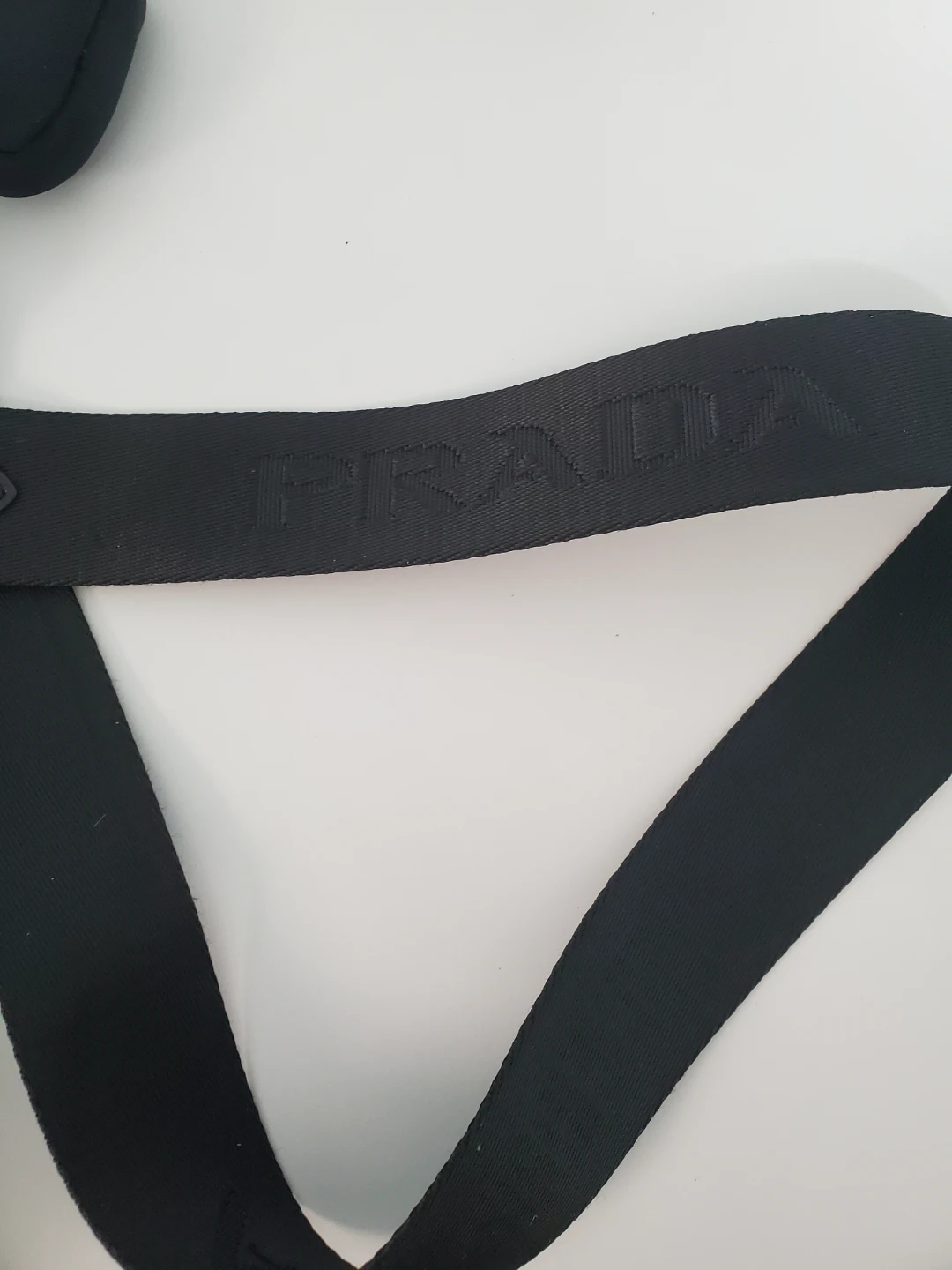 Prada Black Nylon Small Shoulder Bag w/ Chain & Mini Pouch - photo 3