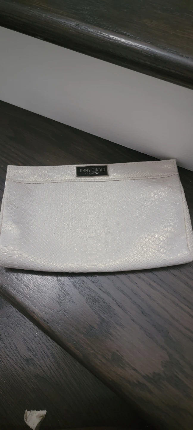 Jimmy Choo White Embossed Clutch