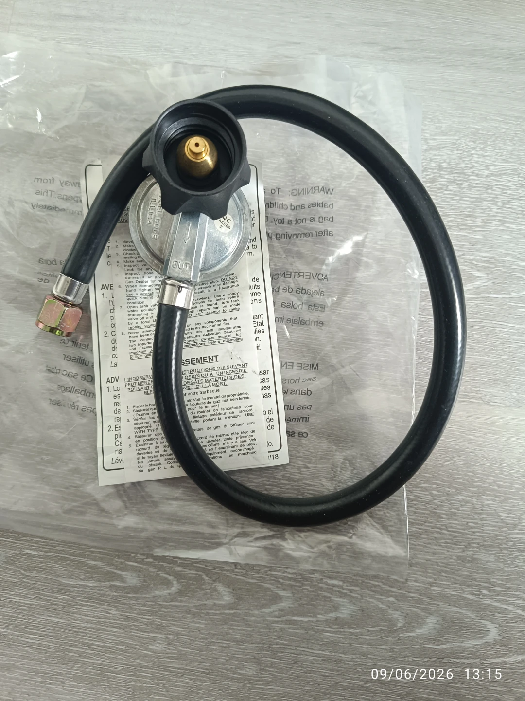 GLOBAL Propane Regulator Hose Assembly 5' LP Gas