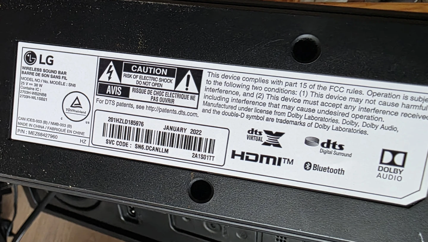 LG SN6 3.1 ch 420W Sound Bar with High Resolution Audio - photo 5