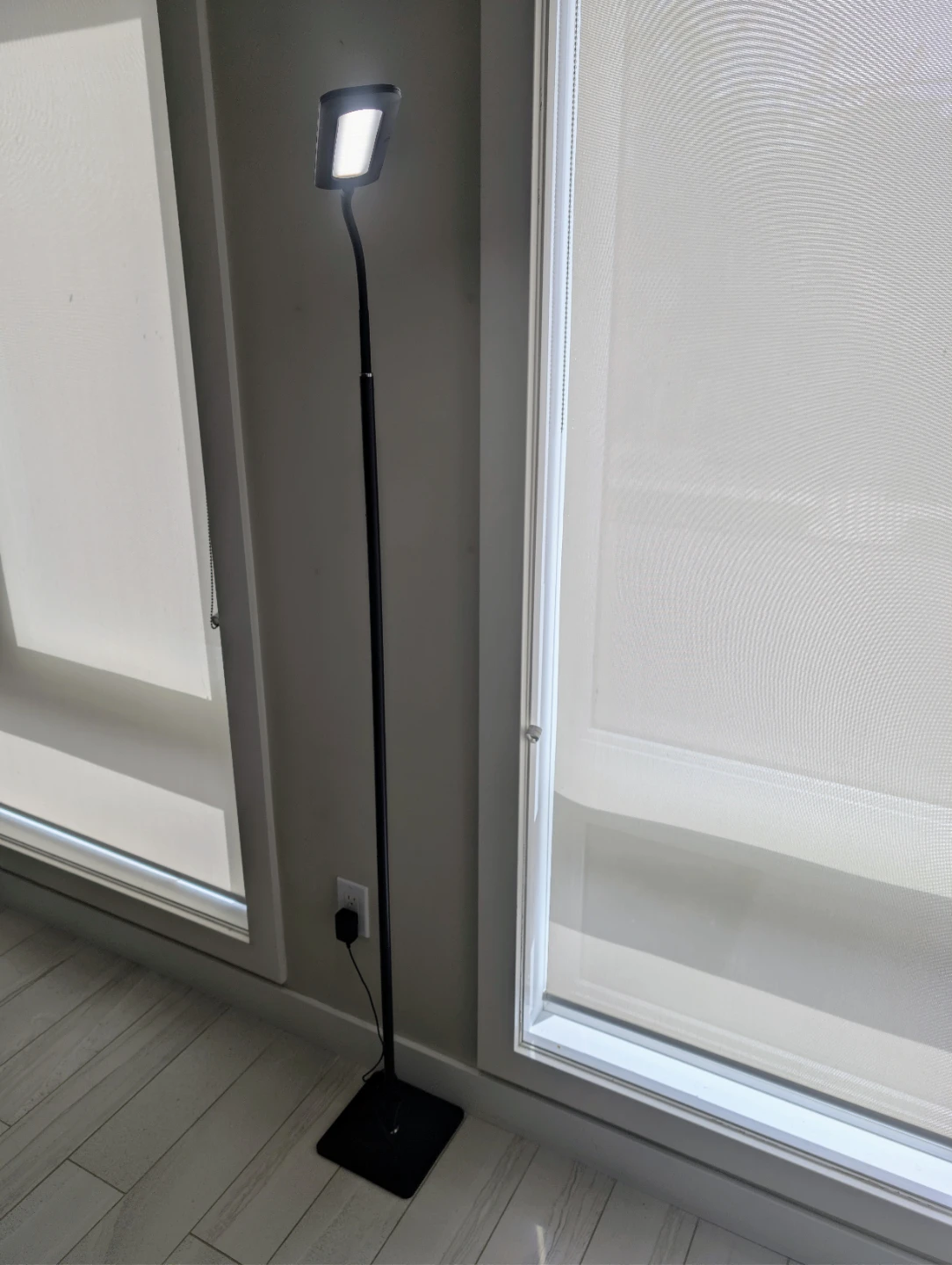 Black LED Floor Lamp with Remote - photo 2