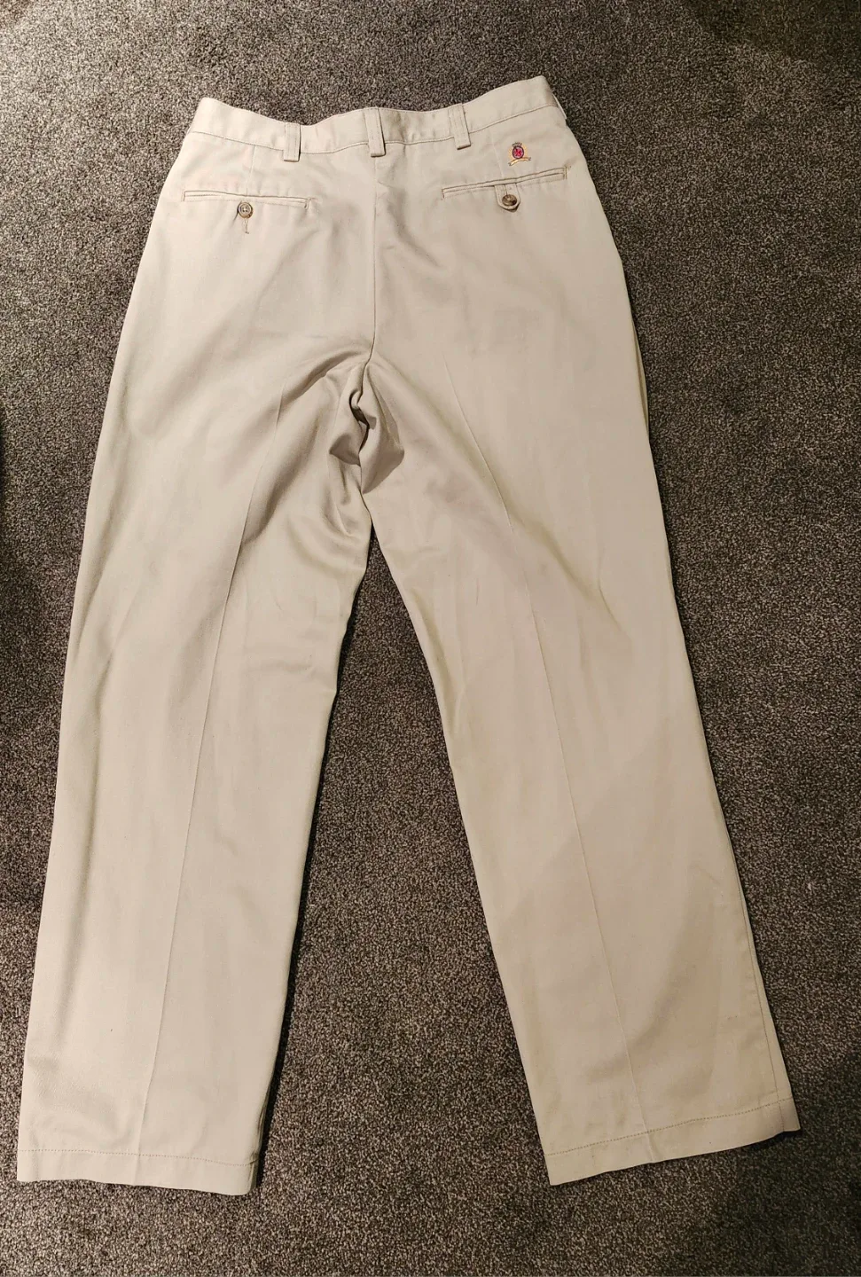 Tommy Hilfiger Khaki Pleated Pants Size 32x32 - photo 2