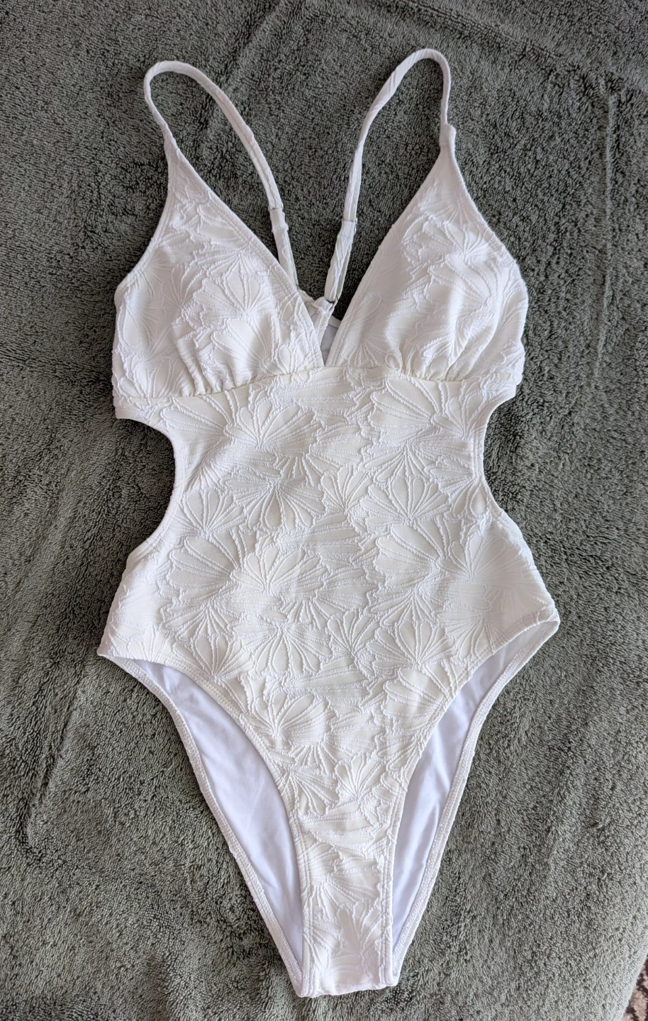 Textured Floral One-Piece Swimsuit – Size S - photo 4