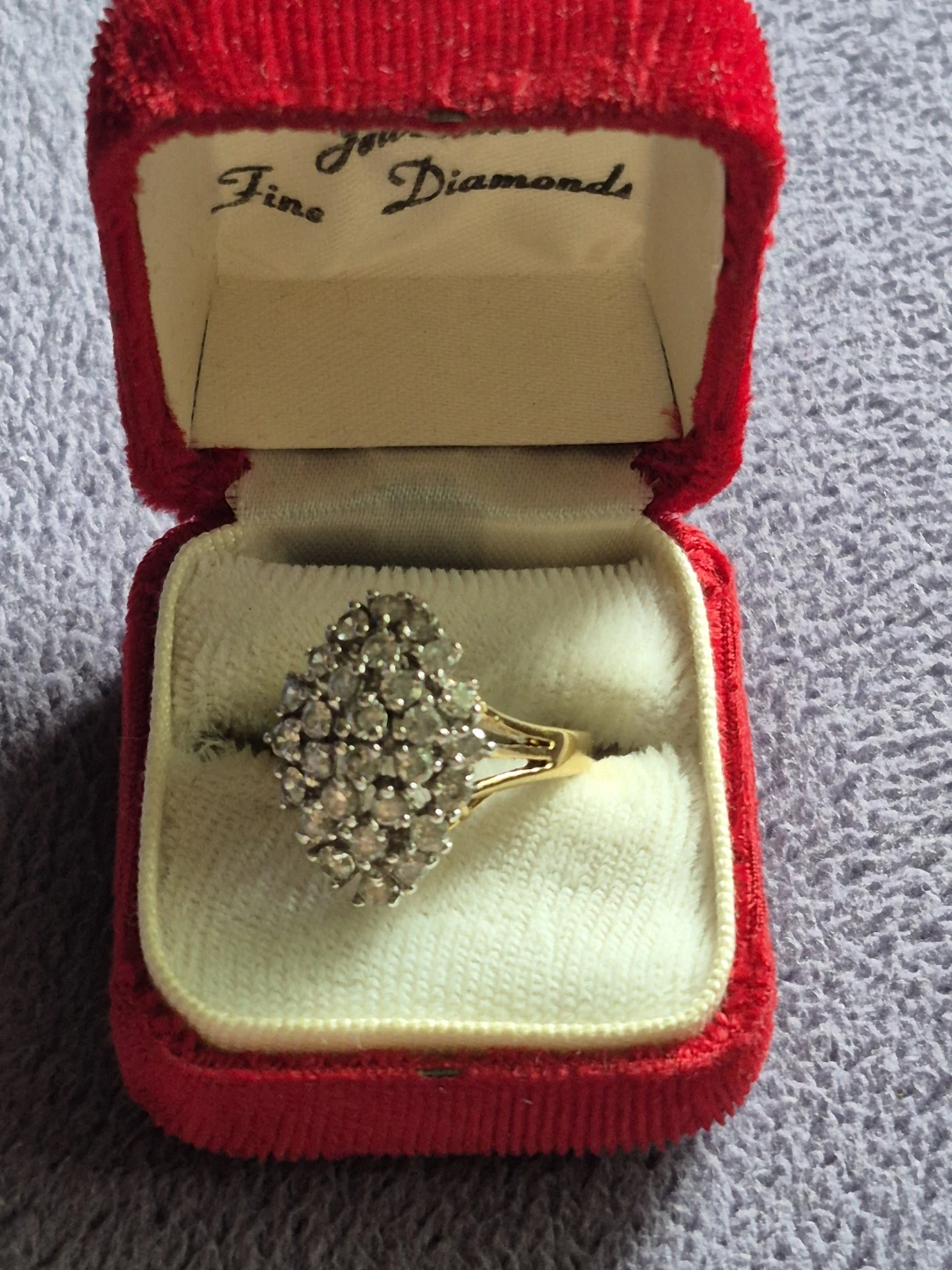 925 Sterling ring Cubic Zirconia cluster ring