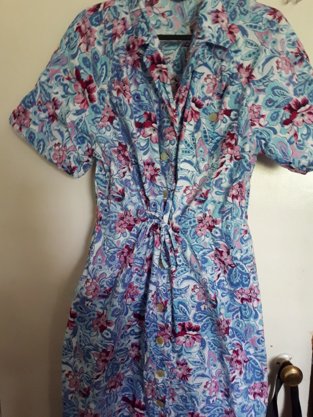 Women's Floral Button-Up Shirt Dress⚽️