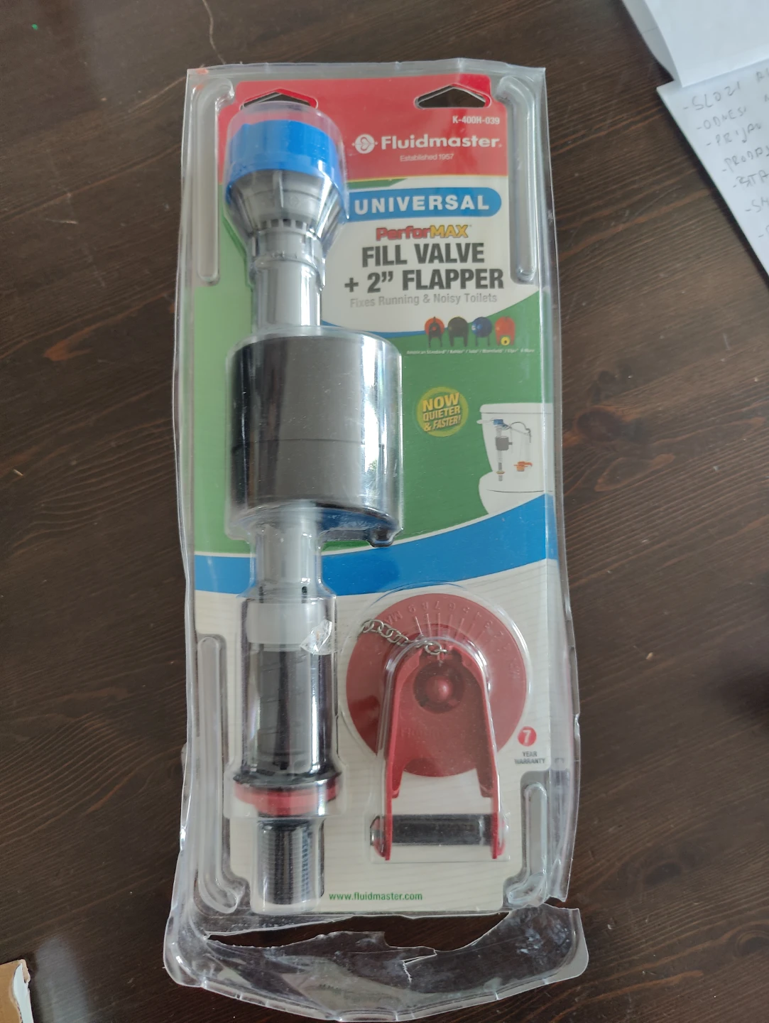 Fluidmaster Universal PerformaMAX Fill Valve + 2" Flapper