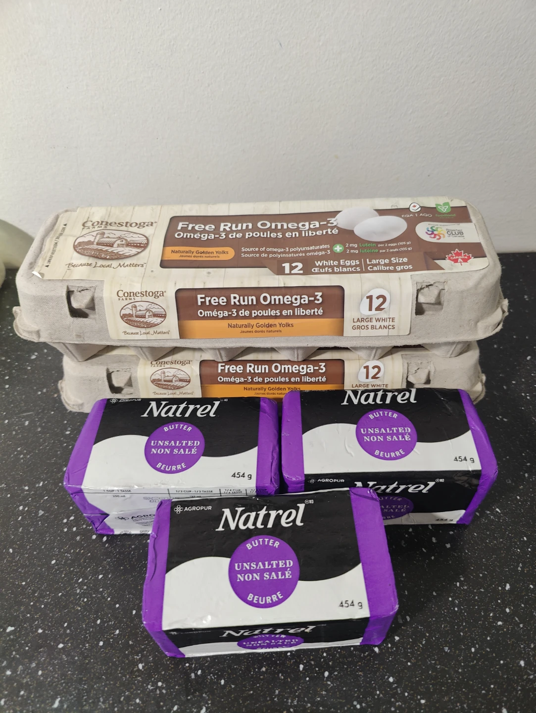 Food bundle butter and eggs