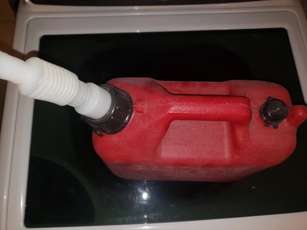 Red Gasoline Can with Spout