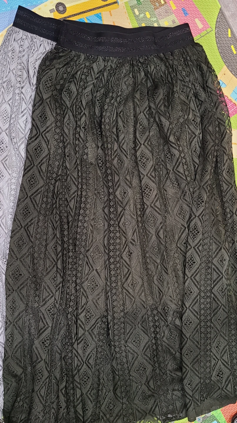 2 Korean Lace Overlay Summer/Fall Skirts