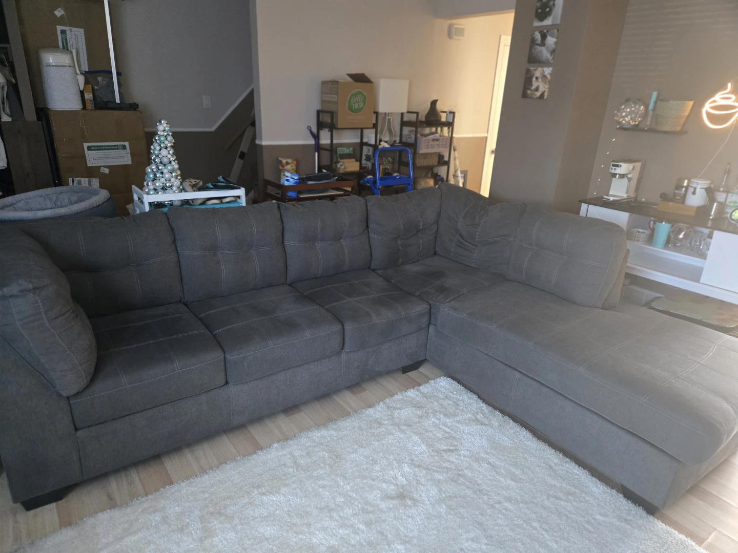 Grey sectional sofa - photo 2