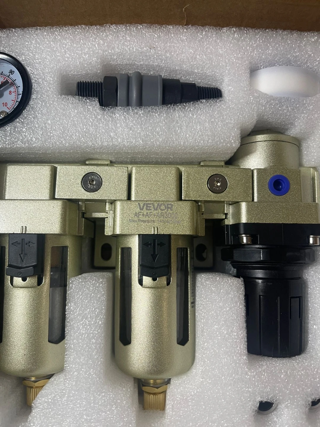 VEVOR Air Filter Regulator Lubricator 3/8" NPT - photo 2