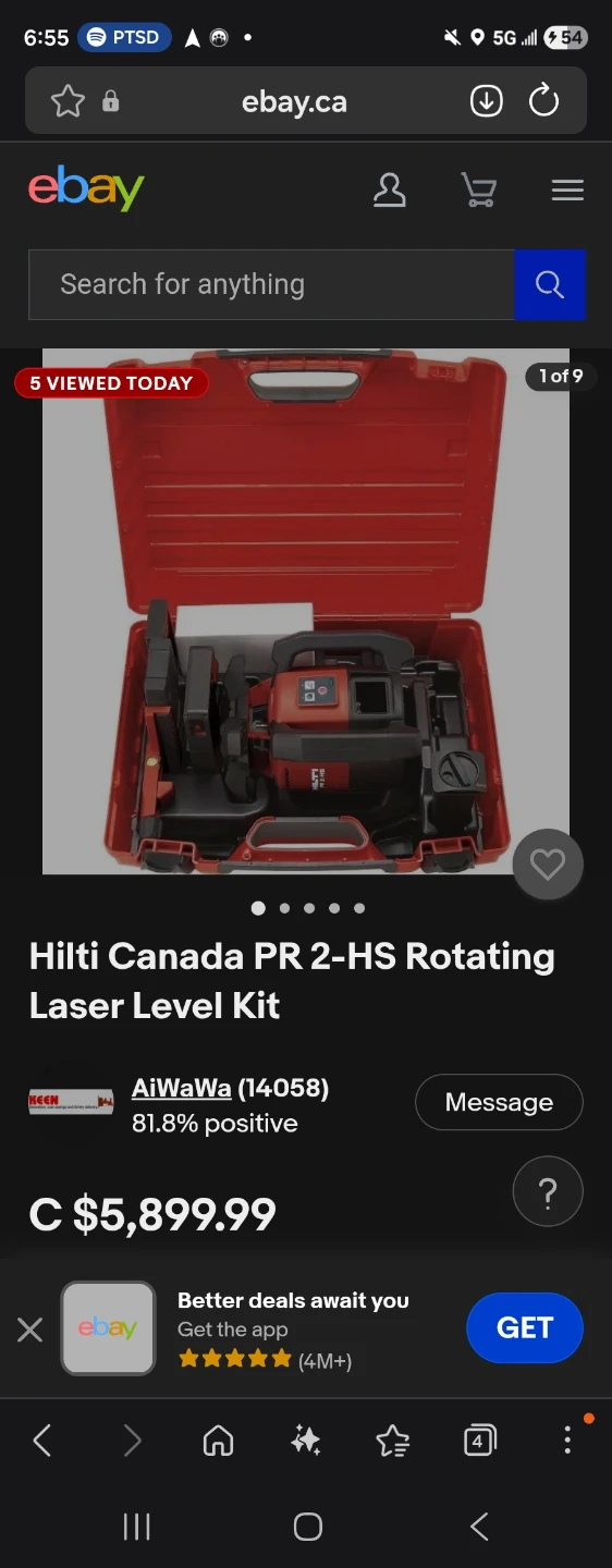 Hilti PR 400-2-55 Rotating Laser Level Kit