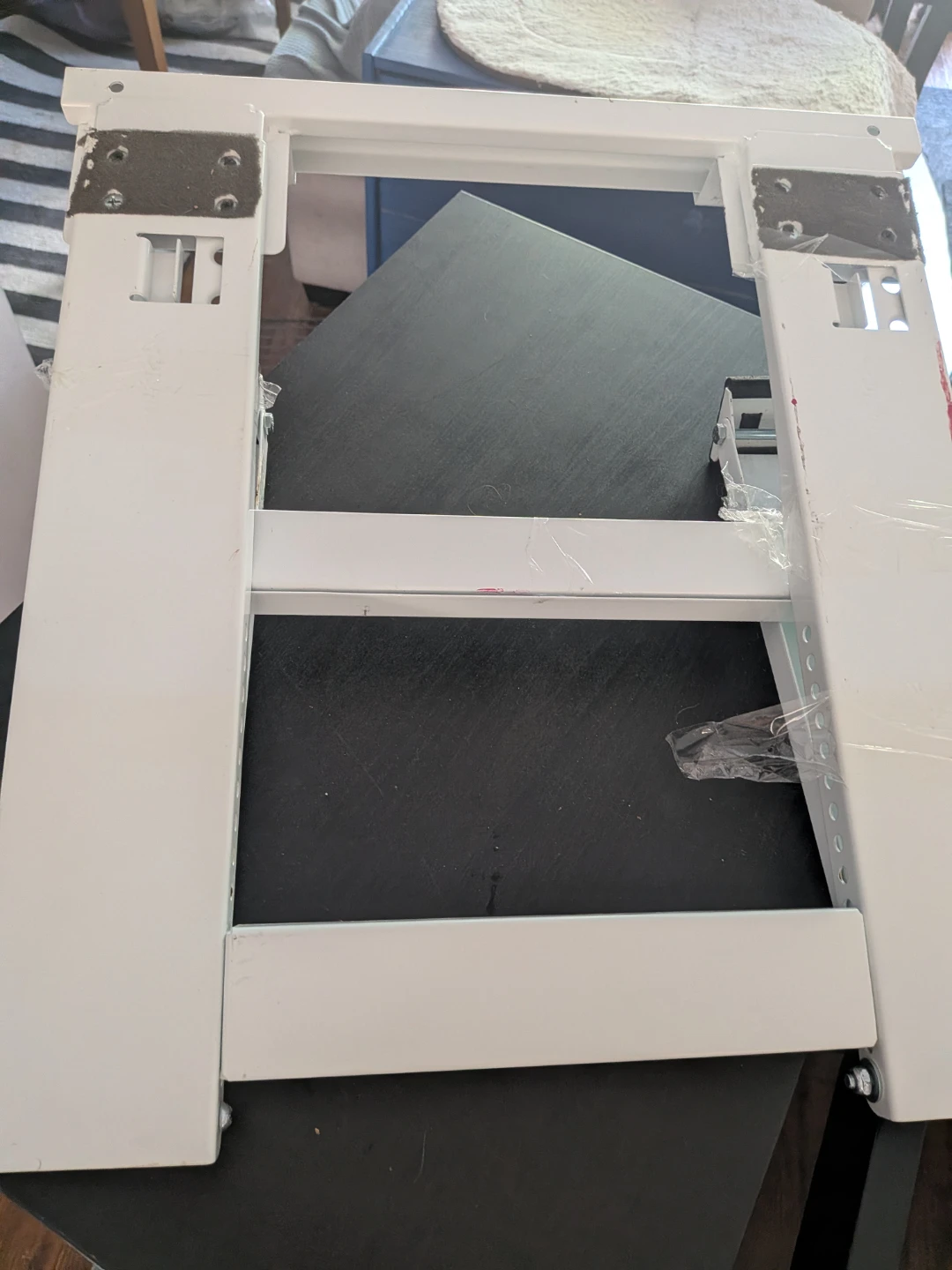 White Metal Shelf Brackets