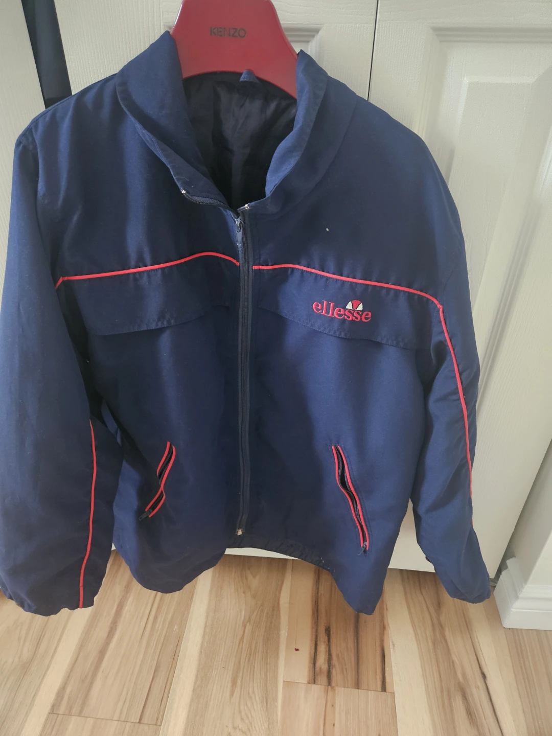 Ellesse Navy Jacket with Red Trim