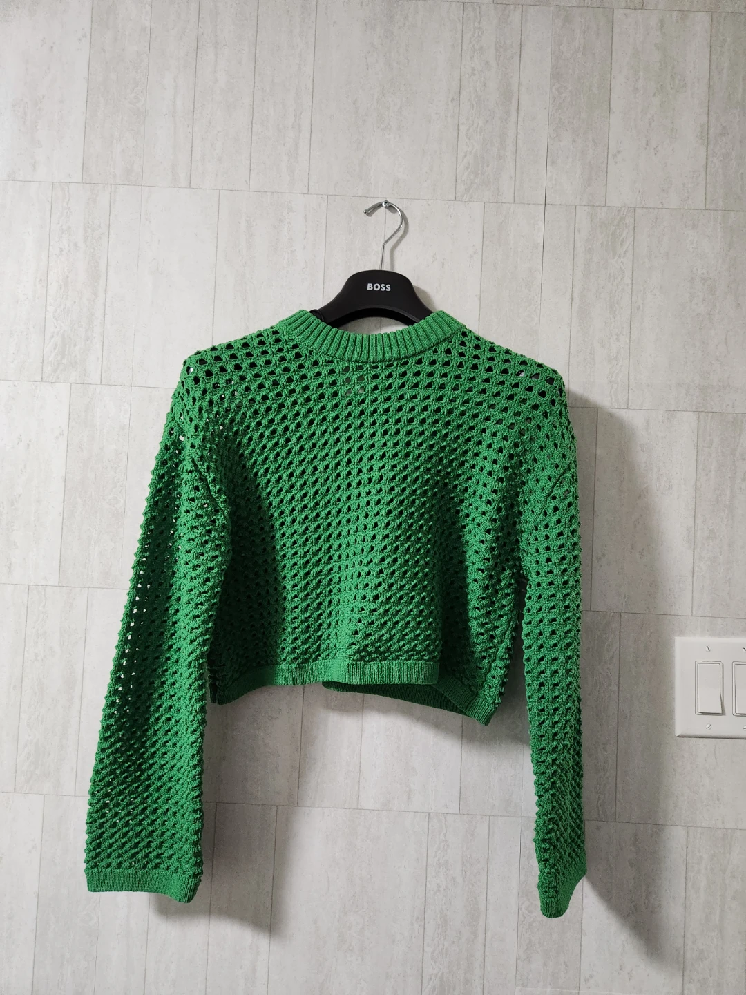 Green BOSS Cropped Sweater - photo 2