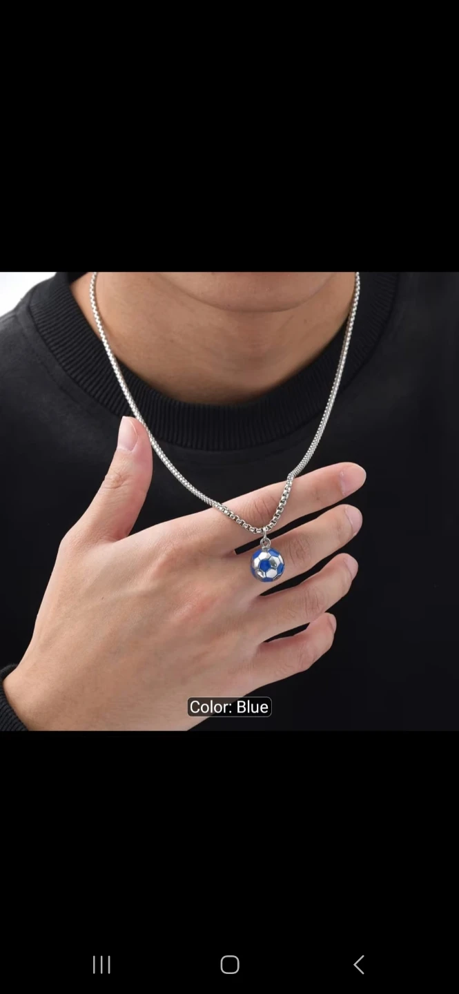 Soccer Ball Pendant Necklace