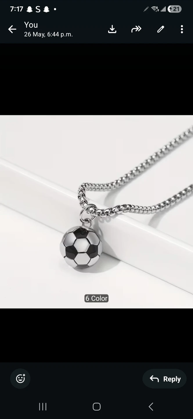 Soccer Ball Pendant Necklace - photo 2