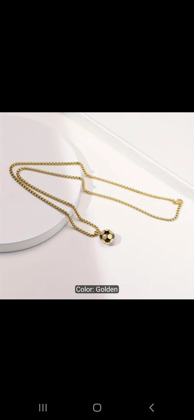 Soccer Ball Pendant Necklace - photo 3