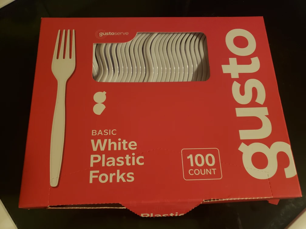 Gusto Basic White Plastic Forks (100 Count)