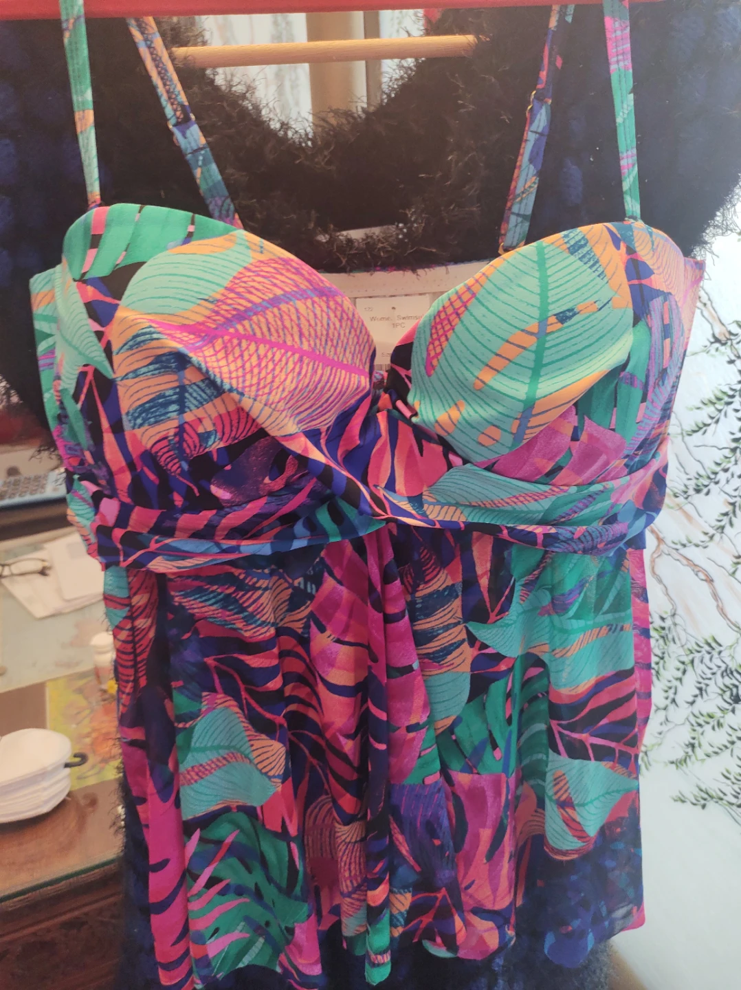 Vibrant Tropical Print Swimsuit