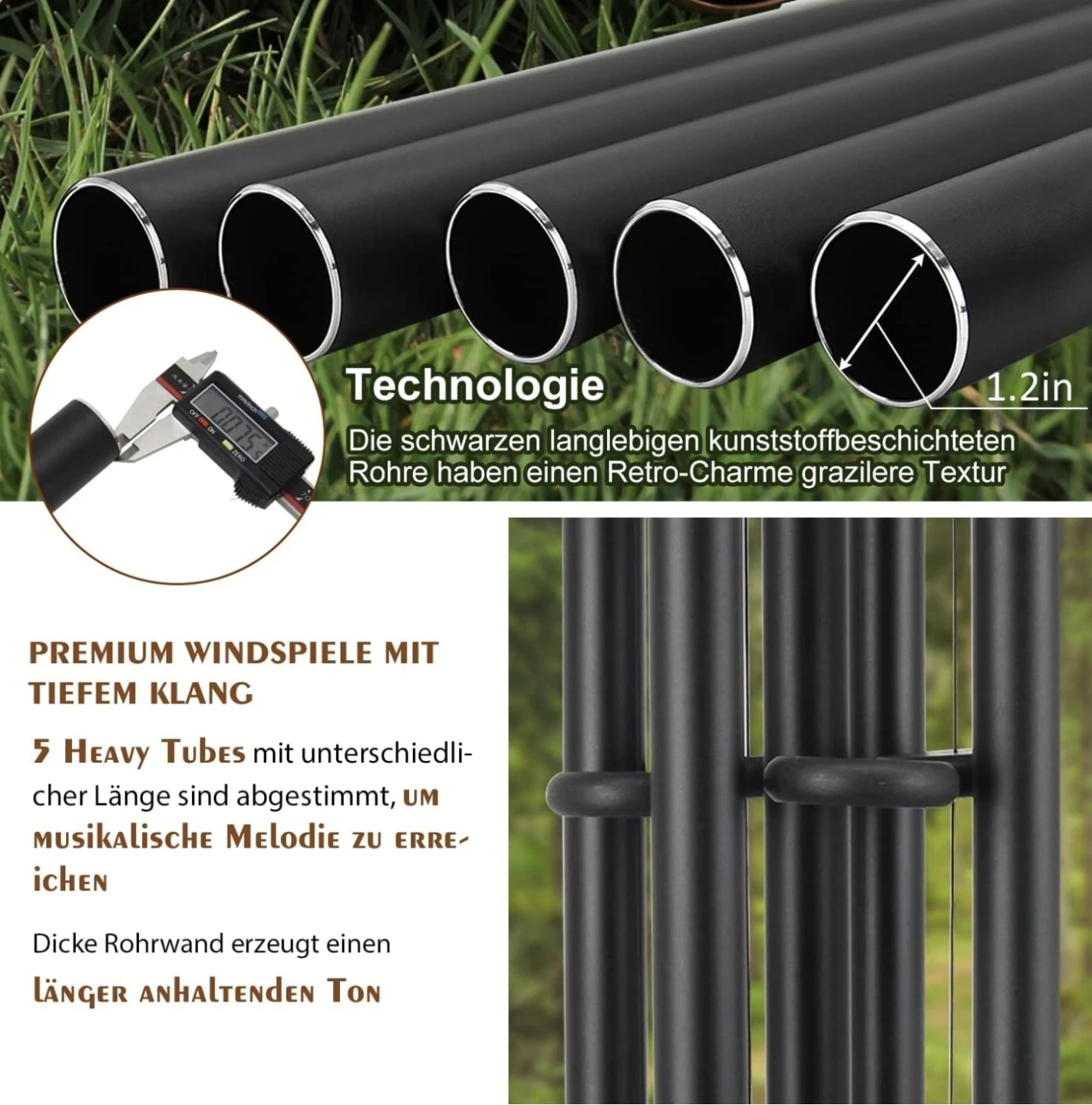 ASTARIN Large Wind Chimes Outdoor 48 Inch - photo 4