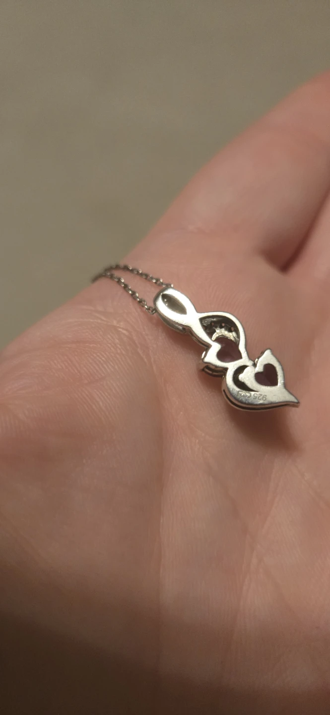 Charm Amethyst Silver Necklace - photo 3