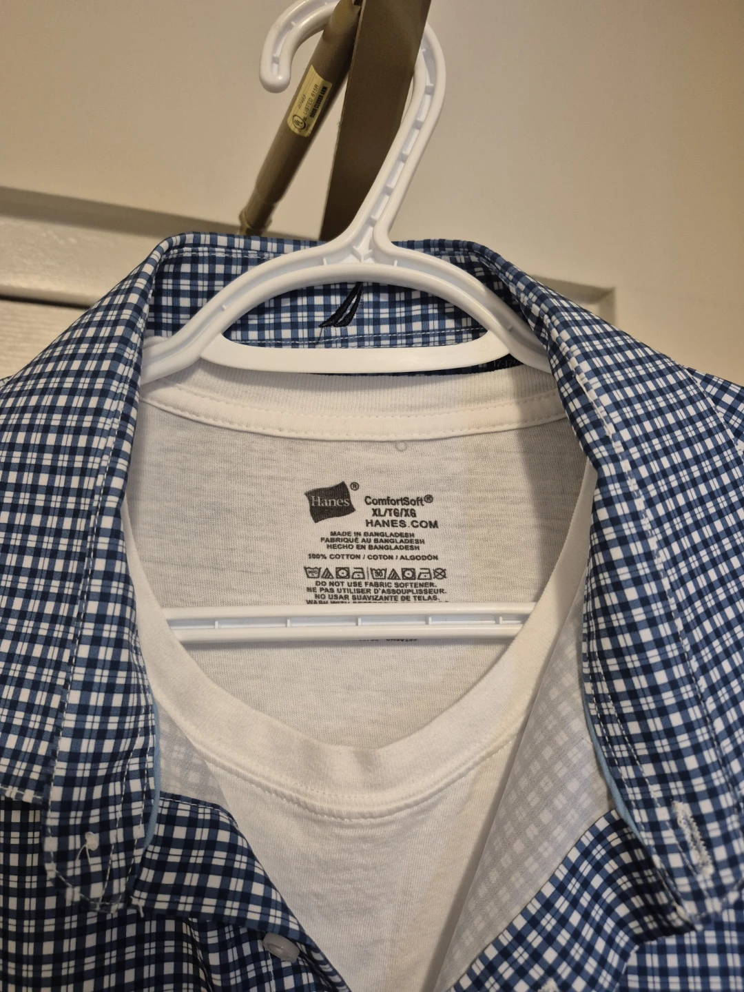 Nautica Men's Short Sleeve Button-Up Shirt with Hanes T-Shirt - photo 2