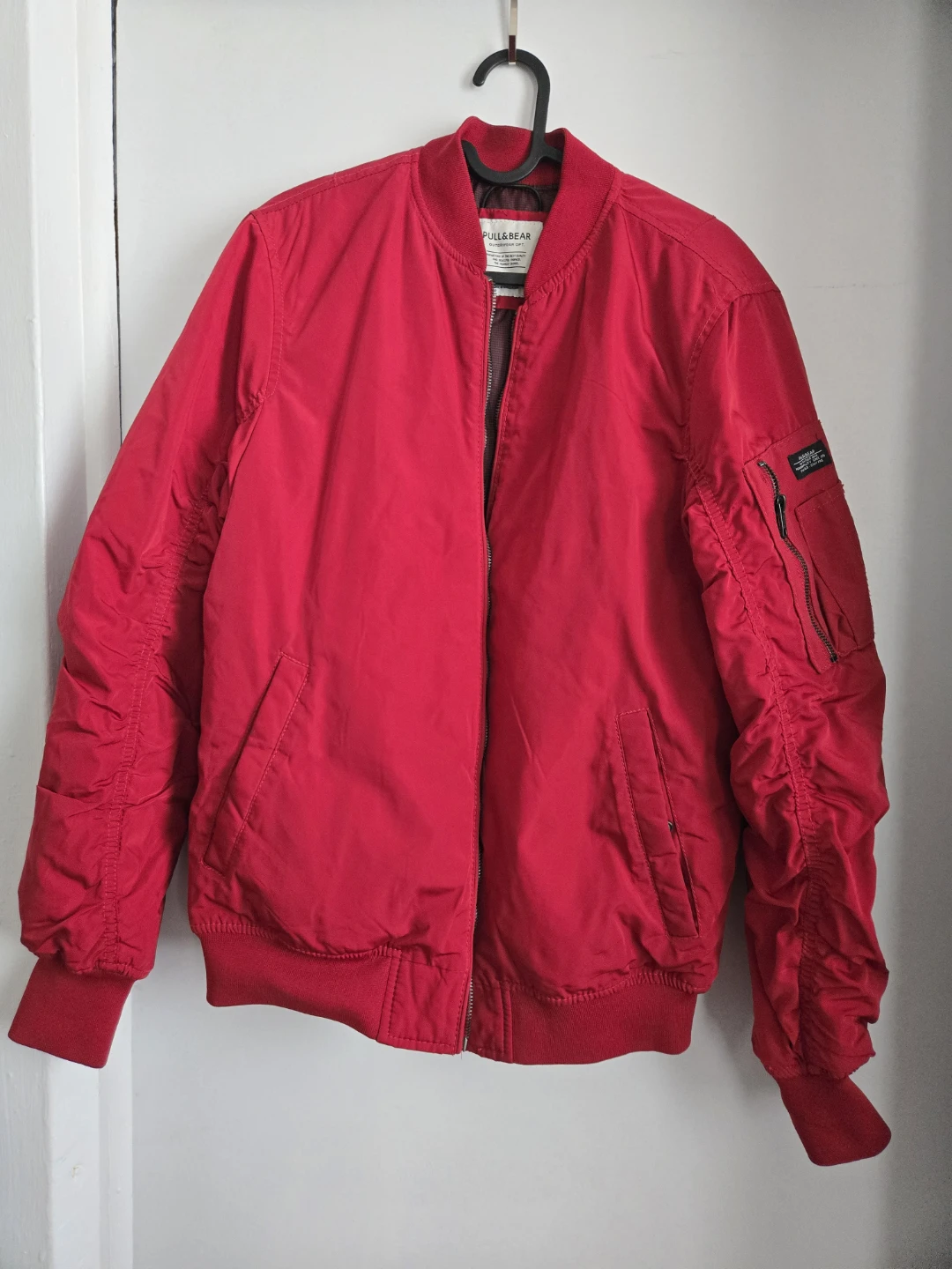 Pull & Bear Red Bomber Jacket