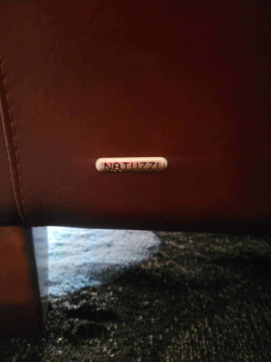 Natuzzi Brown Leather Loveseat - photo 2