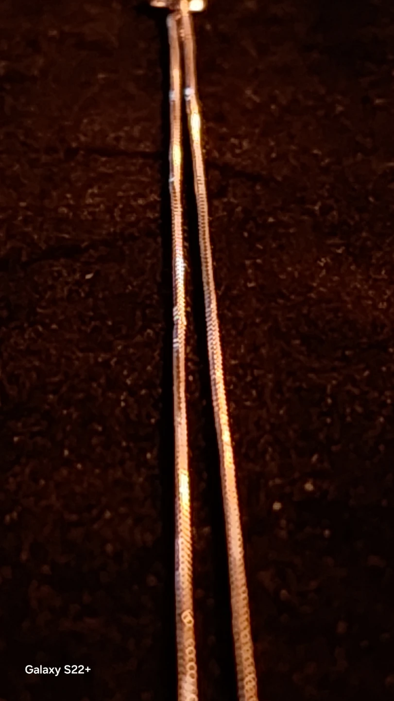 10k white gold box chain w 10k yellow gold heart - photo 4