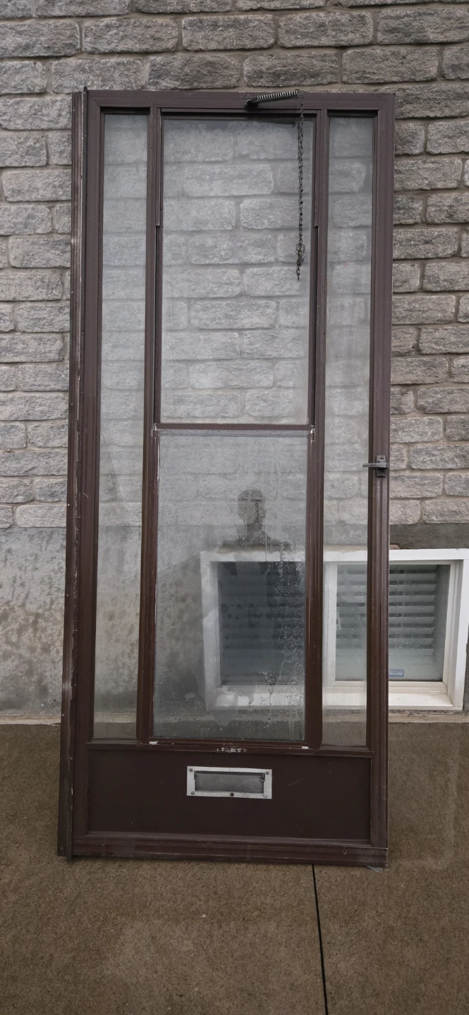 Brown Screen Door with Mail Slot - photo 2