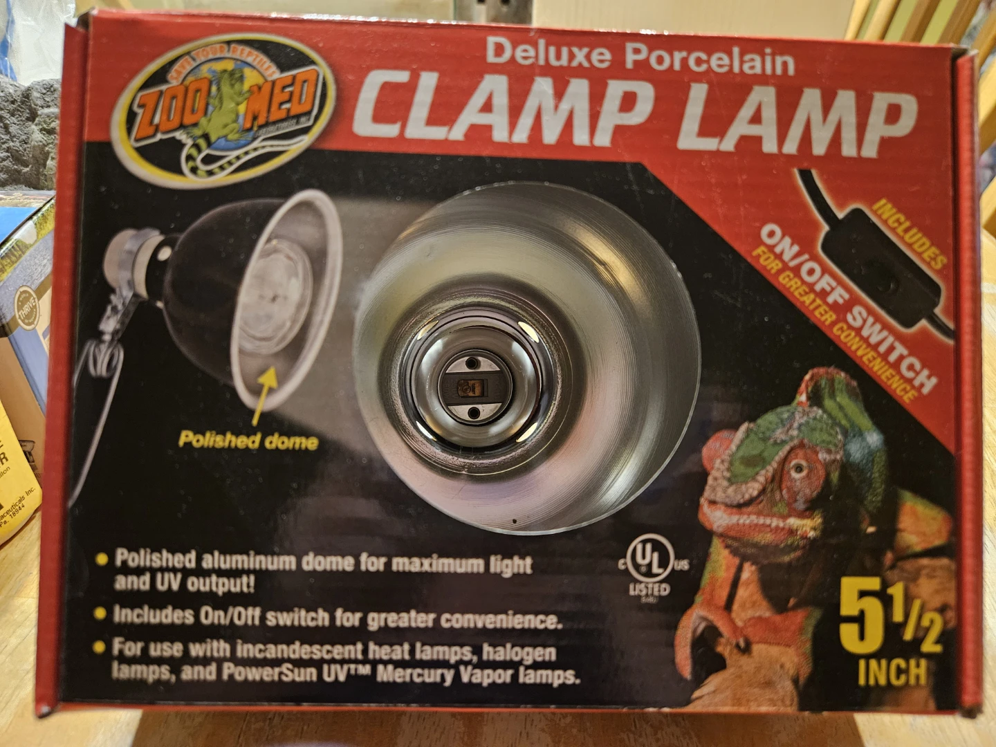 Reptile/turtle lamp,  Clamp Lamp 5 1/2 inch