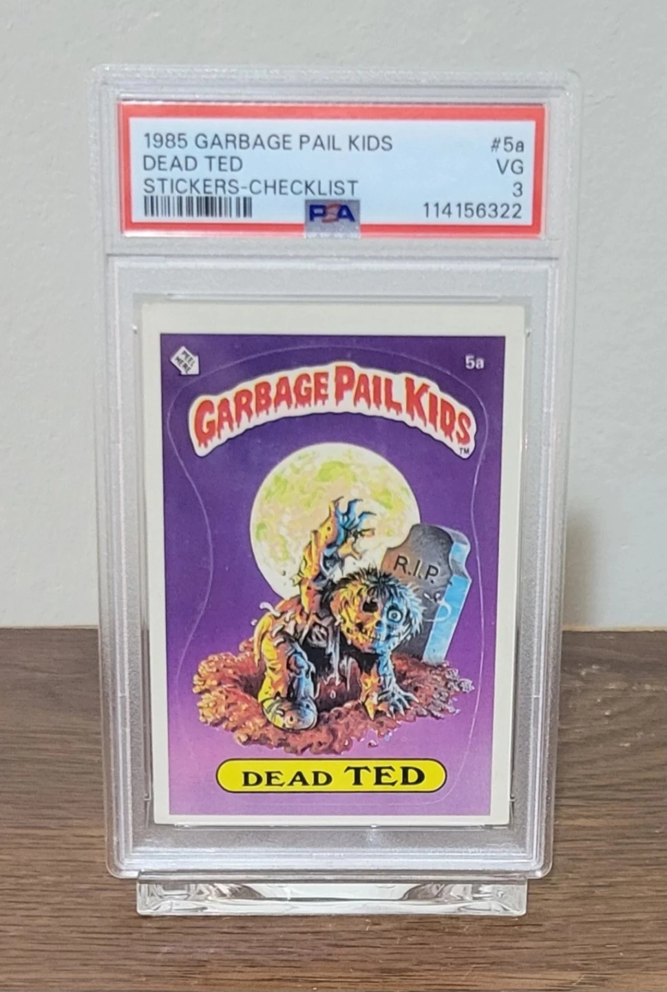 PSA Graded 3-GPK Series 1 Dead Ted 5A Matte/Checklist