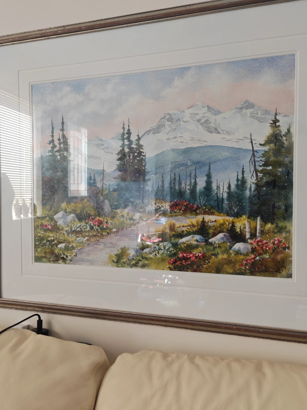 Framed Watercolour Landscape Painting
