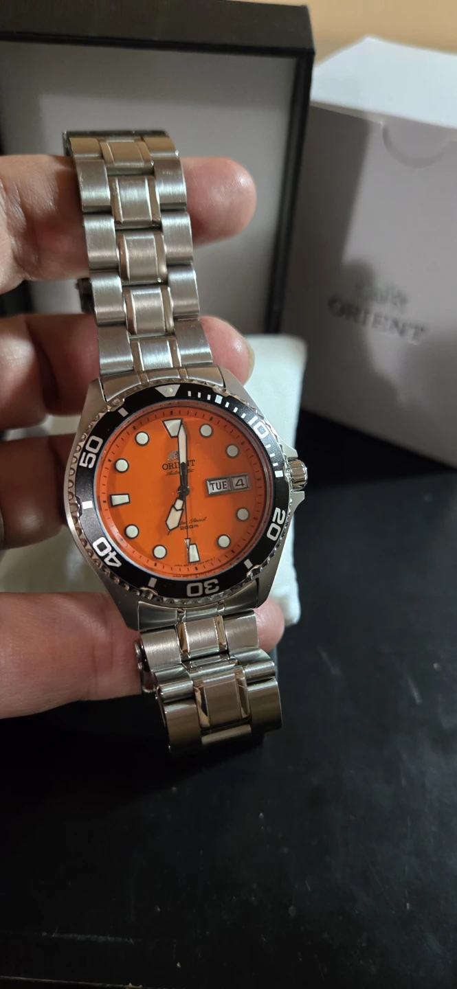 Orient Ray II Automatic Dive Watch - Orange Dial