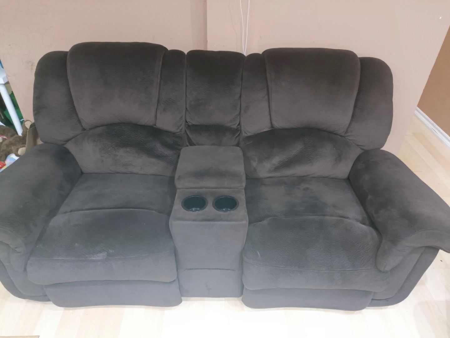 Dark Brown Reclining Sofa - photo 4